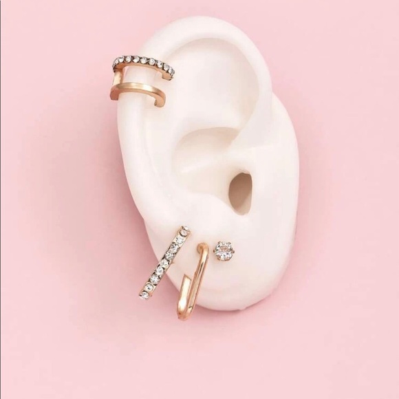 Gorgeous 4pcs Rhinestone Decor Earrings Set. - Picture 4 of 4